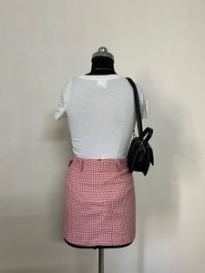 Red Gingham Mini Skirt