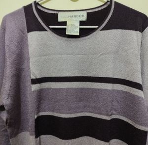 Sag Harbor purple mauve lavender top blouse