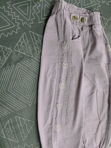 Cute Smiley Face Lavender Pants