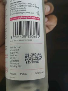 Plum Rose Water Toner