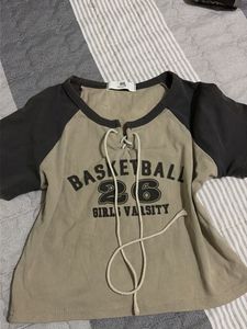 Varsity Style Lace-Up T-Shirt