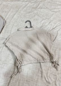 Striped Drawstring Shirt