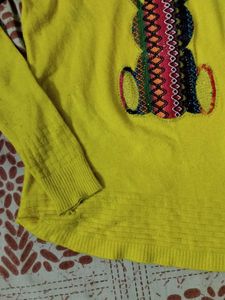 Cute Bunny Yellow Sweater