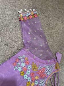 Designer Embroidered Purple Blouse