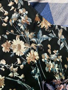 Floral Print Button-Up Top