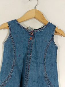 Blue Plain Mini Frock (Girls)