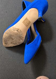 Vibrant Blue Pointed Toe Heels