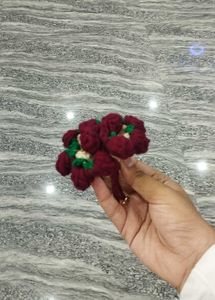 crochet coaster bouquet