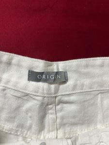 White Distressed Denim Shorts
