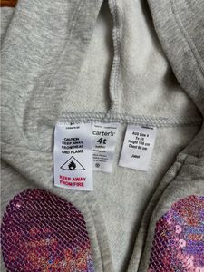 Carter’s Brand New Kids Sequin Fleece Hoodie