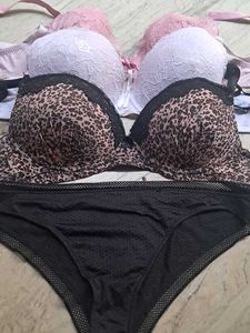 combo Of Four Imported Fabric Bra N Panty