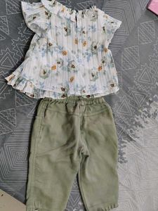 Cute Floral Top and Pants Set