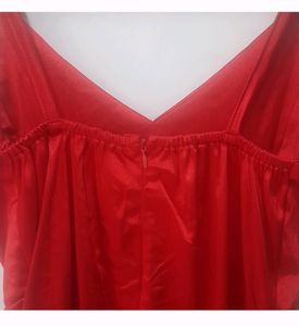 SHEIN ruched Red Dress