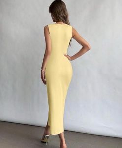 Chic Yellow Bodycon Dress