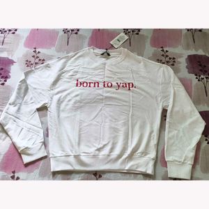 White "Born to Yap" Sweatshirt