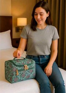 Floral Travel Cosmetic Bag Organizer