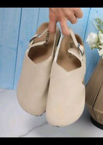 Cream Clog Mules
