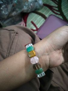 Multi Gemstone Crystal Unisex Bracelet