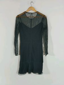 Black Net Western Dress (Women)
