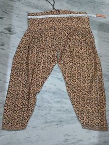 Orange Floral Print stitched Salwar pant 2 nos