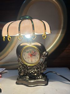 Vintage Heart Clock Lamp