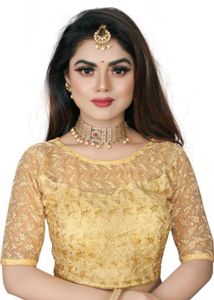 Elegant Gold Embroidered Blouse
