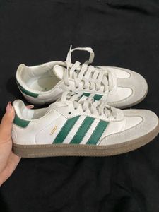 Adidas Samba Sneakers - White/Green