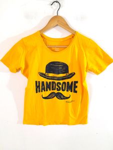 Yellow Printed T-Shirt ( Boys)