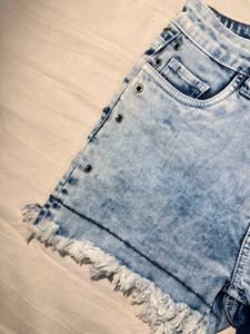 Distressed Denim Shorts