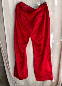 Elegant Red Wide Leg Trousers