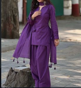 Desi Farsi Purple Kurta Set with Dupatta