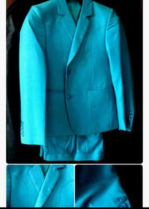 Chic Teal Blue 3-Piece Pantsuit 32 size
