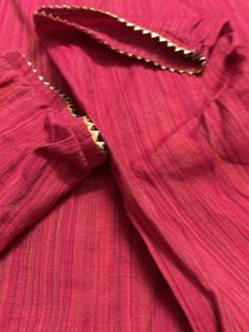 Elegant Pink Saree with Gold Print