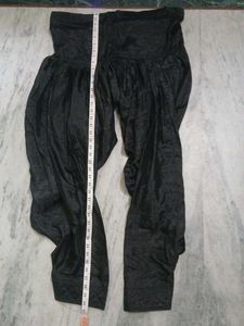 Elegant Black Silk Shiny Salwar