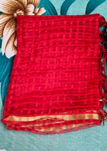 Red &amp; Blue Dupatta Set