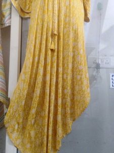 Beautiful Yellow Printed Kurta