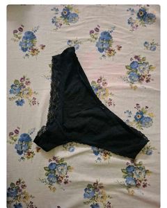 Black Lace Trim Bikini Panty