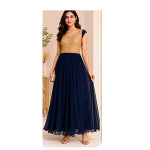 A stylish and simply party wear long gown