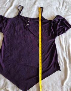 Cold Shoulder Purple Top