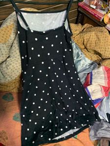 Classic Black &amp; White Polka Dot Dress