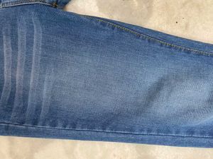 Minimalistic faded pale blue bootcut