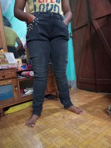 Embellished Denim Jeans