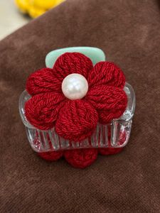 Cute Crochet Flower Hair Claw Clips
