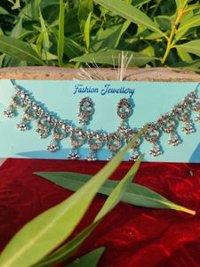 Oxidized Silver Necklace &amp; Earring Set