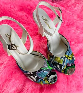Reptilian Textured Heels
