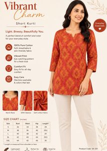 New Vibrant Orange and Red Kurta