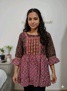 Kutchi work Peplum