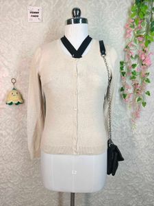 H&amp;M Cream Knit Cardigan