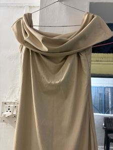 Shimmering Gold Midi Dress