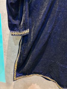 Elegant Navy Velvet Kurta coord set